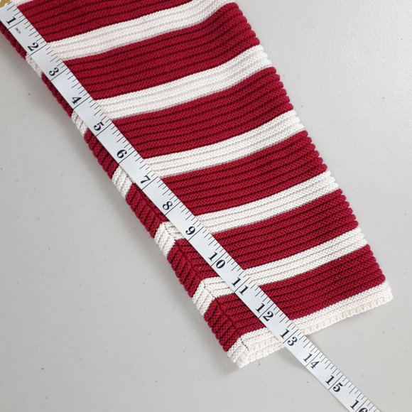 Talbots Pink White Striped Rib Knit Sweater - Picture 8 of 14